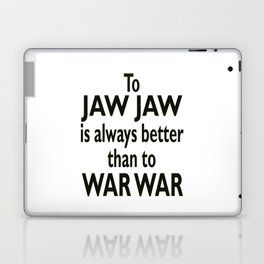  WWII, Winston, Churchill, British Prime Minister. JAW JAW. Laptop Skin