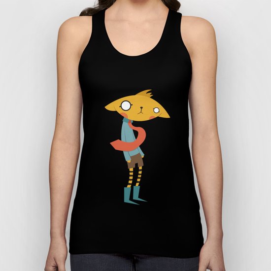 Cat with Tie Unisex Tank Top