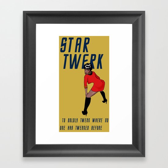 STAR TWERK Framed Art Print