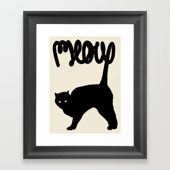Meow Framed Art Print