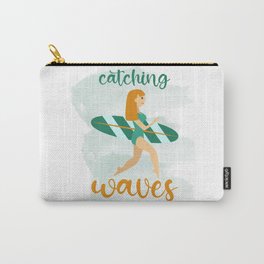 Catching waves girl Carry-All Pouch