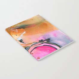 Abstract hot pink and dark blue circles Notebook