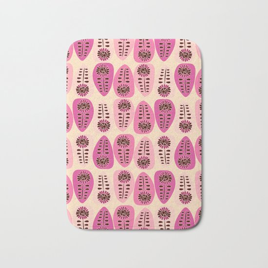 Floral teardrops Bath Mat