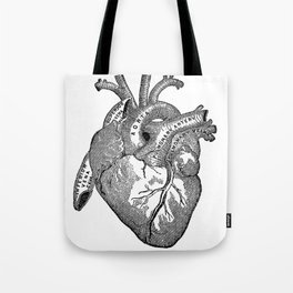 Vintage Anatomy Heart Tote Bag