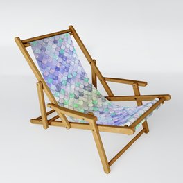 Blue Green Mermaid Pattern Luxury Sling Chair