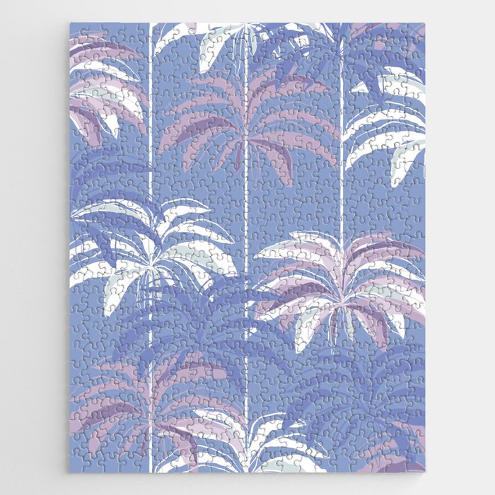 Very Peri Palm Paradise Pattern Jigsaw Puzzle