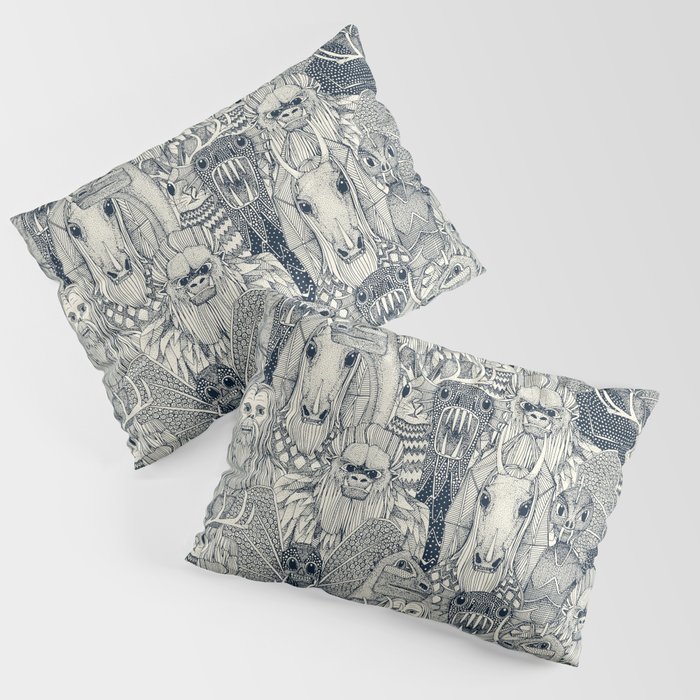 cryptid crowd indigo pearl Pillow Sham