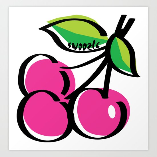 Cherry Swoozle Art Print