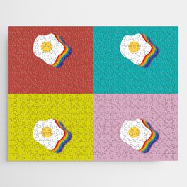 Rainbow fried egg patchwork 2 Jigsaw Puzzle