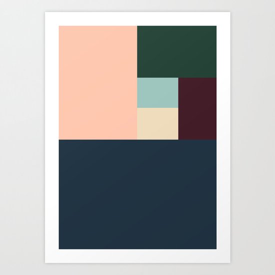 SIX BOXES Art Print