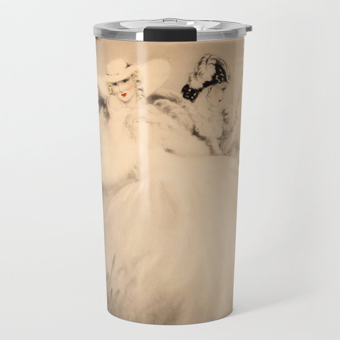 On the Champs Elysees by Louis Icart Travel Mug