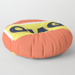 OMG Peach Yellow Navy Floor Pillow