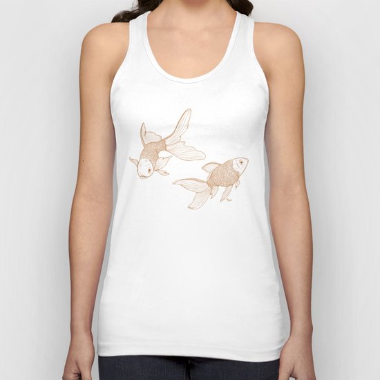Vintage Goldfishes Unisex Tank Top
