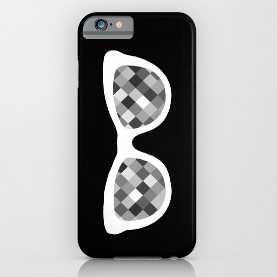 Diamond Eyes White on Black iPhone & iPod Case