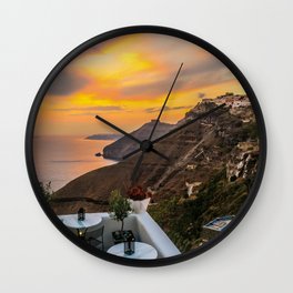 Gorgeous Santorini b Wall Clock