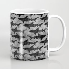 Gray and Black Shark Pattern Mug