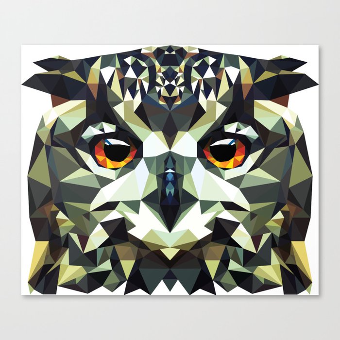 Polygon Owl Canvas Print