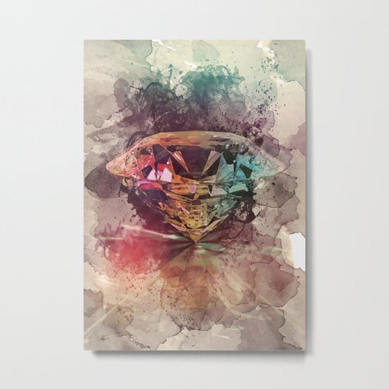 diamond rainbow Metal Print