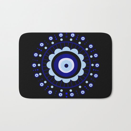 Evil Eye Flower Burst Bath Mat