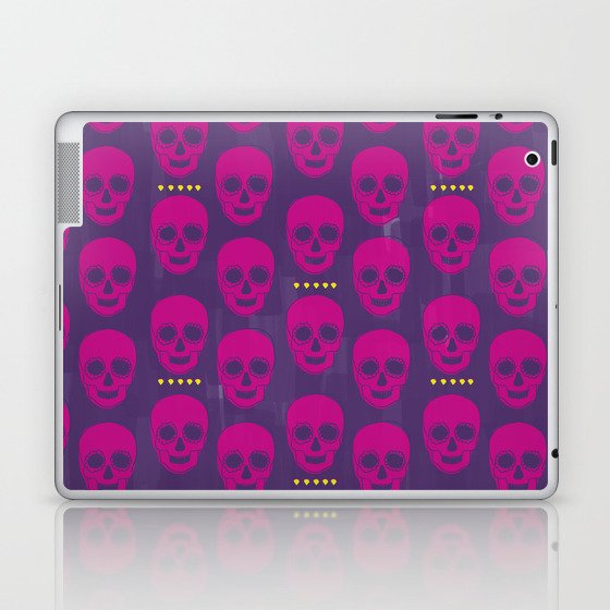 Candy Skulls Purple Laptop & iPad Skin