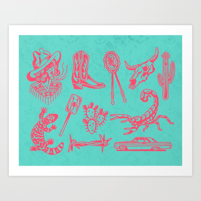 out west flash 2 Art Print