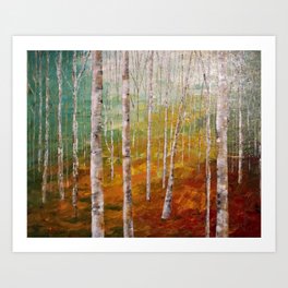 Birch Tree Forest Art Print