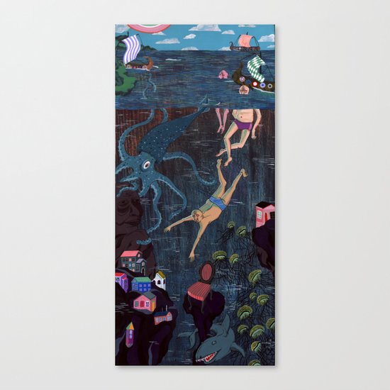 Swim Meet Canvas Print