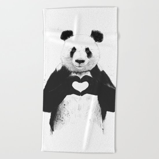 All you need is love Beach Towel