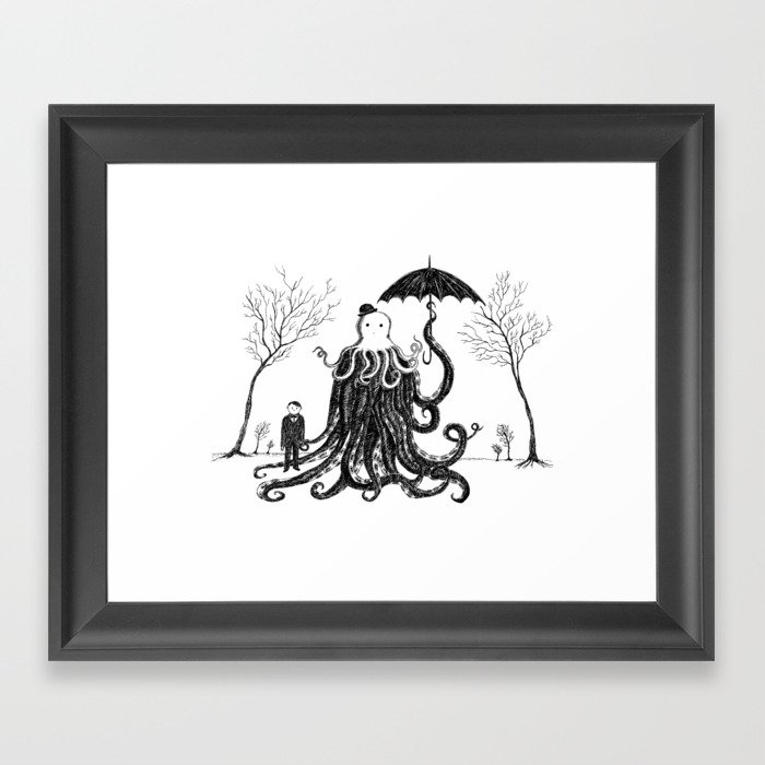 Young Master Lovecraft Finds A Friend Framed Art Print