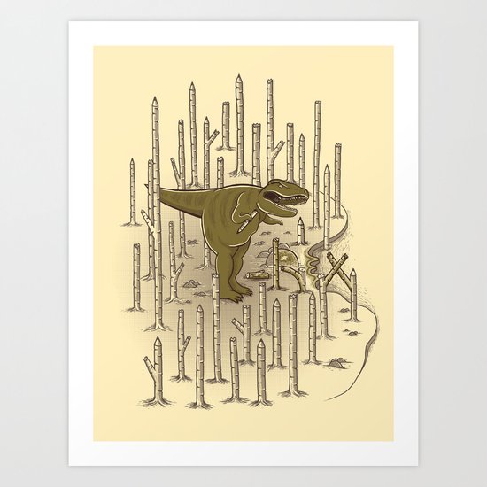 T-REX Art Print