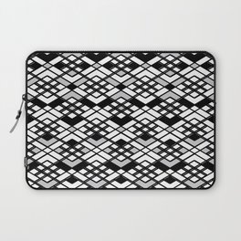 Abstract geometric pattern - gray, black and white. Laptop Sleeve