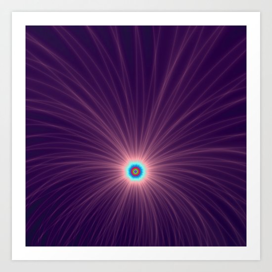 Color Explosion in Purple and Blue Art Print