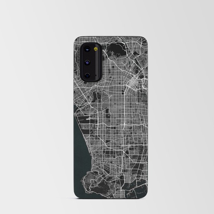 Los Angeles City Map of California, USA - Dark Android Card Case