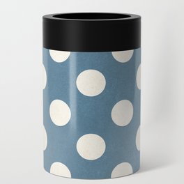 Blue & Ivory Spotted Print Can Cooler