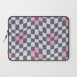 Pixel flower wavy checker pattern Laptop Sleeve