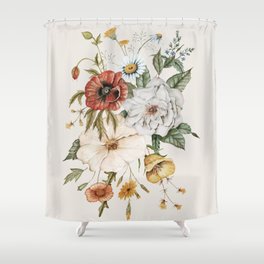 Wildflower Bouquet Shower Curtain