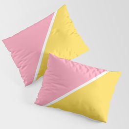 Pink and Yellow Abstract Pillow Sham