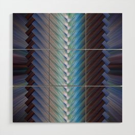 Feathered Blue Abstract Wood Wall Art