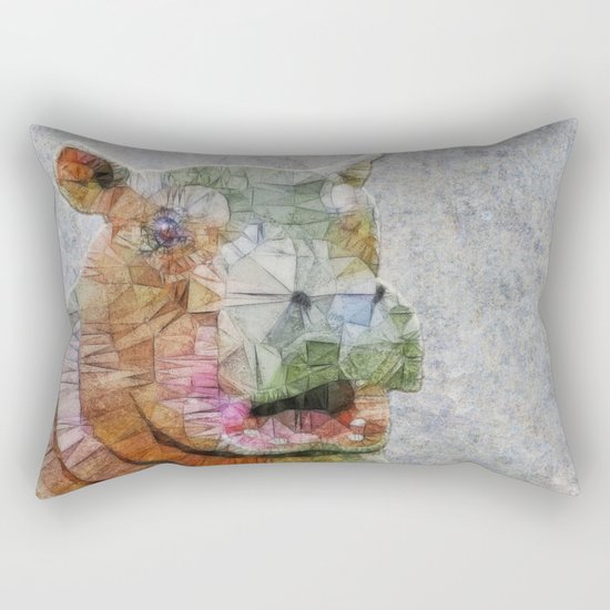 abstract hippo Rectangular Pillow