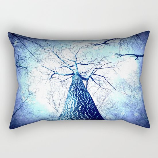 Winter's Coming : Wintry Trees Galaxy Skies Rectangular Pillow
