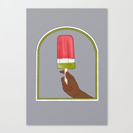 Retro popsicle  Canvas Print