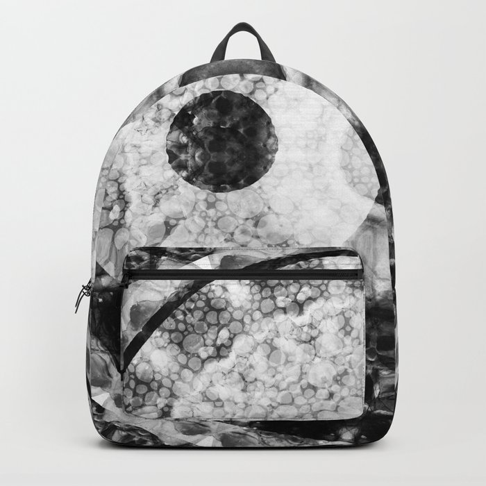 Ideal Balance Black And White Yin and Yang by Sharon Cummings Backpack