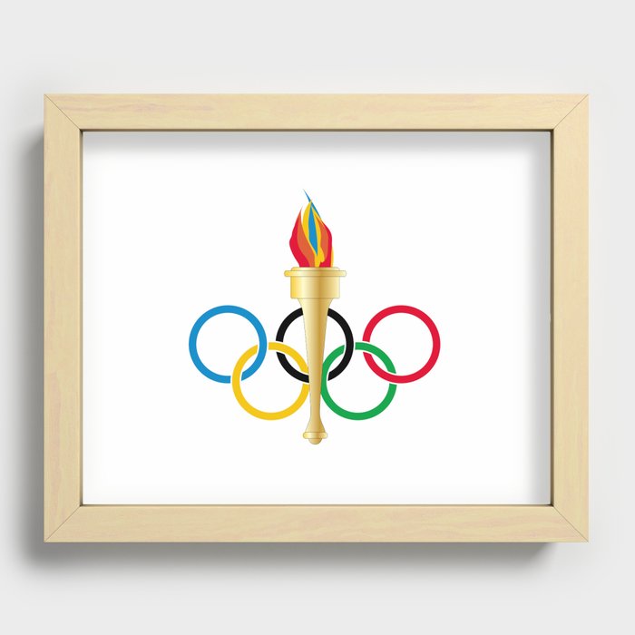 Olympic Rings Recessed Framed Print