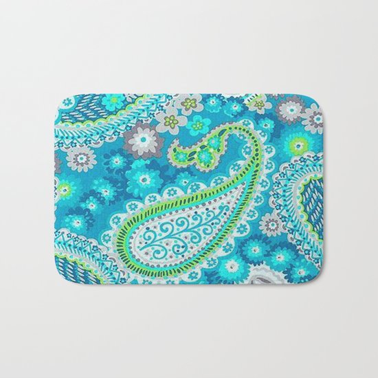 Floral Paisley Pattern 02 Bath Mat