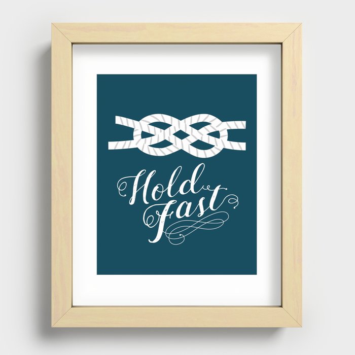Hold Fast Nautical Knot Recessed Framed Print