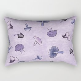 Joyful Purple Mushrooms Rectangular Pillow