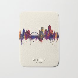 Rochester New York Skyline Bath Mat
