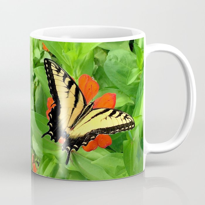 Butterfly on Zinnia 3 Coffee Mug