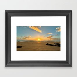 Sunrise at beach Framed Art Print