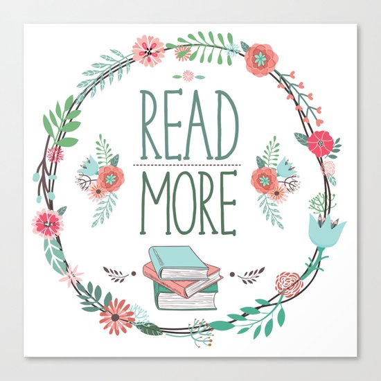 Read More Floral Wreath Canvas Print